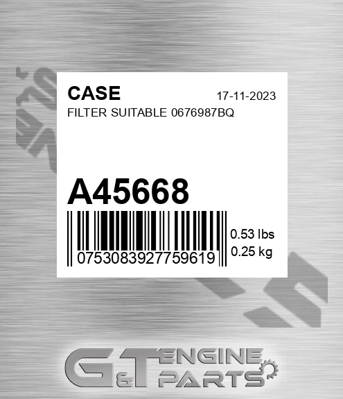 A45668 Filter Suitable 0676987bq