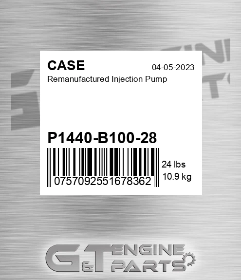 P1440-B100-28 Remanufactured Injection Pump