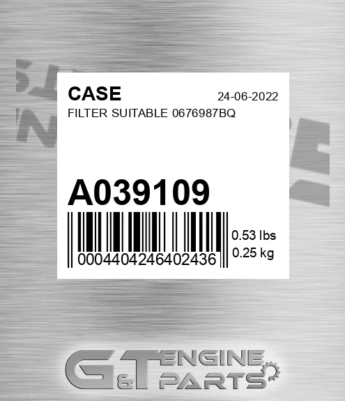 A039109 Filter Suitable 0676987bq