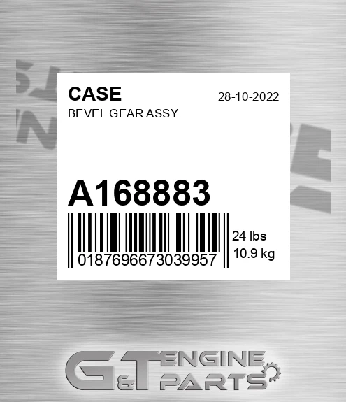 A168883 CASE Bevel Gear Assy.