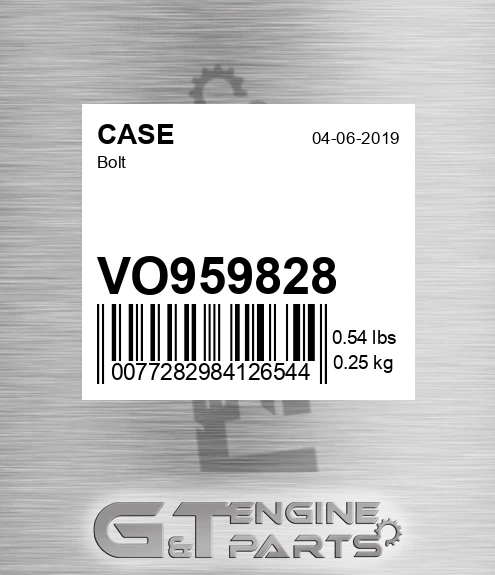 VO959828 CASE Bolt