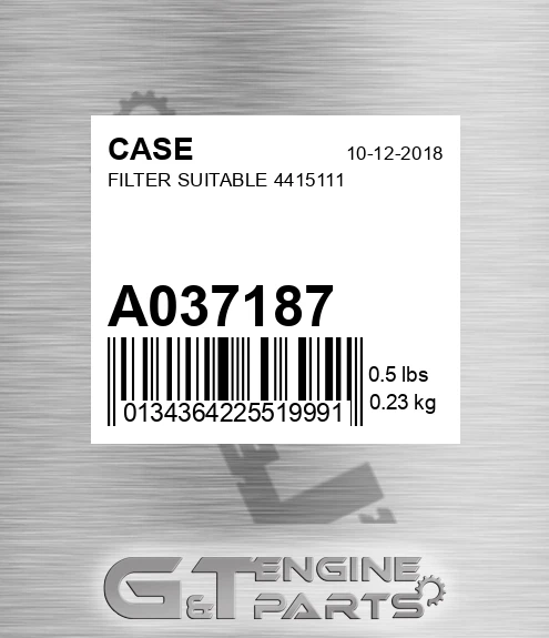 A037187 Filter Suitable 4415111