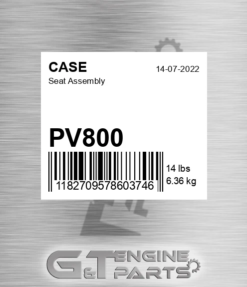 PV800 CASE Seat Assembly