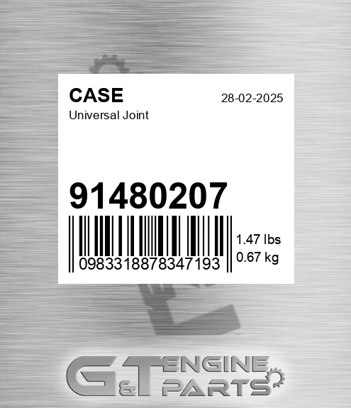 91480207 CASE Universal Joint
