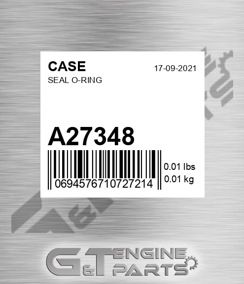 A27348 Seal O-ring