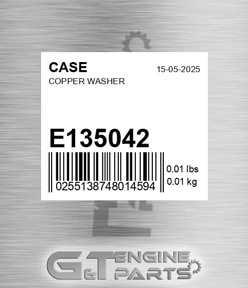 E135042 CASE Copper Washer
