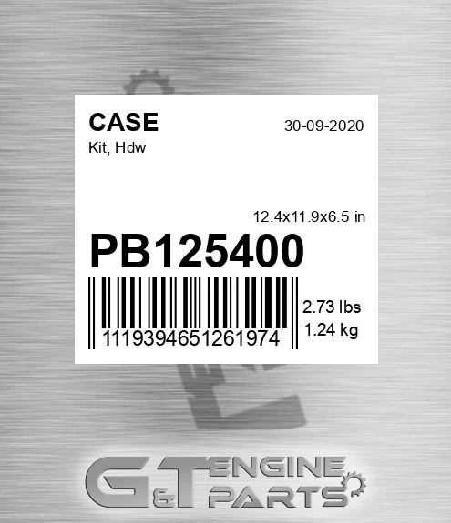 PB125400 Kit, Hdw