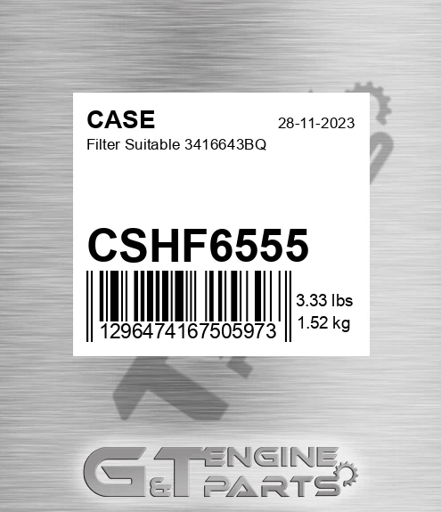 CSHF6555 Filter Suitable 3416643bq