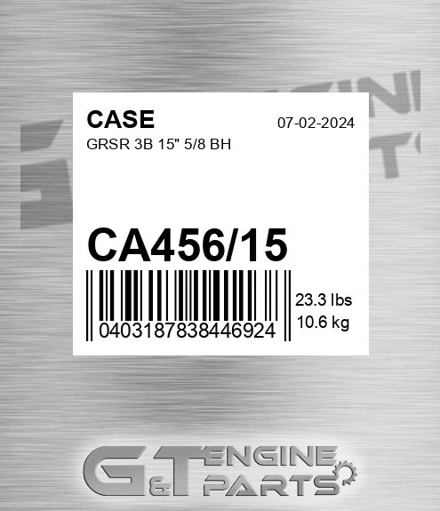 CA456/15 Grsr 3b 15" 5/8 Bh for CASE