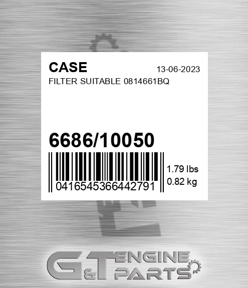 6686/10050 CASE Filter Suitable 0814661bq