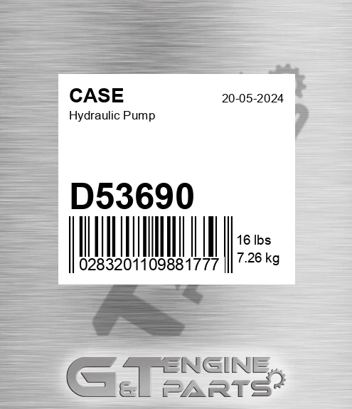 D53690 CASE Hydraulic Pump