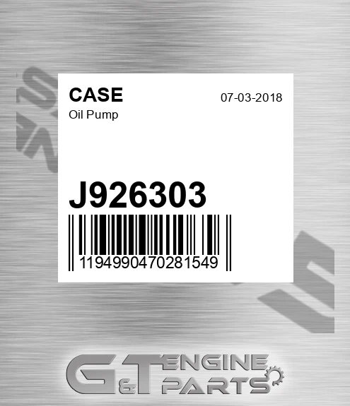 J926303 Oil Pump