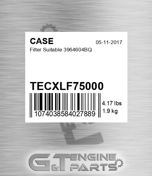 TECXLF75000 Filter Suitable 3964604bq