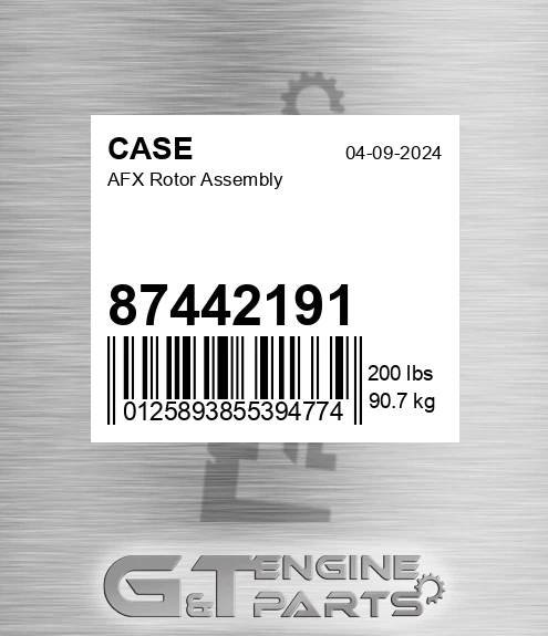 87442191 CASE Afx Rotor Assembly