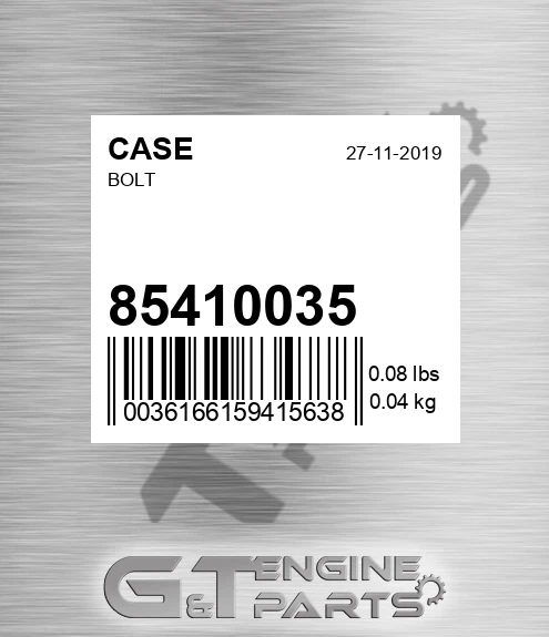 85410035 CASE Bolt