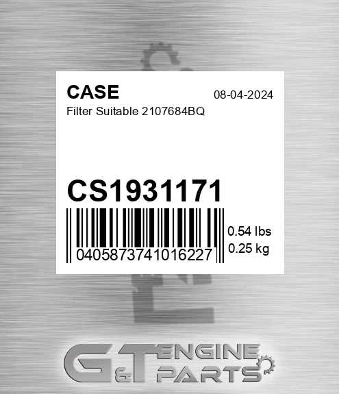 CS1931171 Filter Suitable 2107684bq