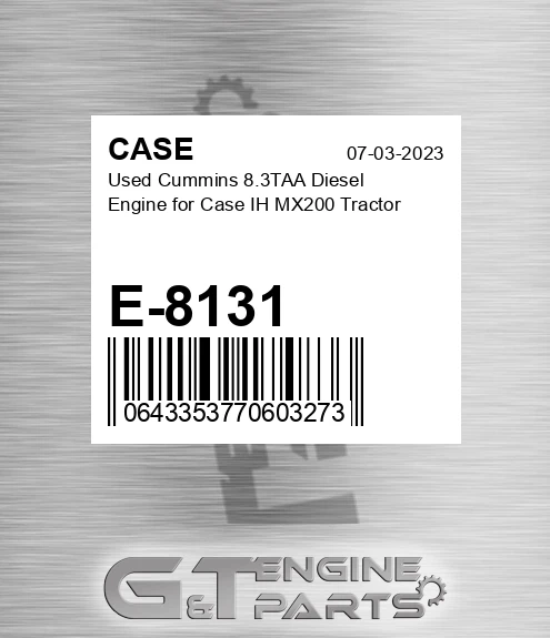 E-8131 Used Cummins 8.3taa Diesel Engine For Ih Mx200 Tractor