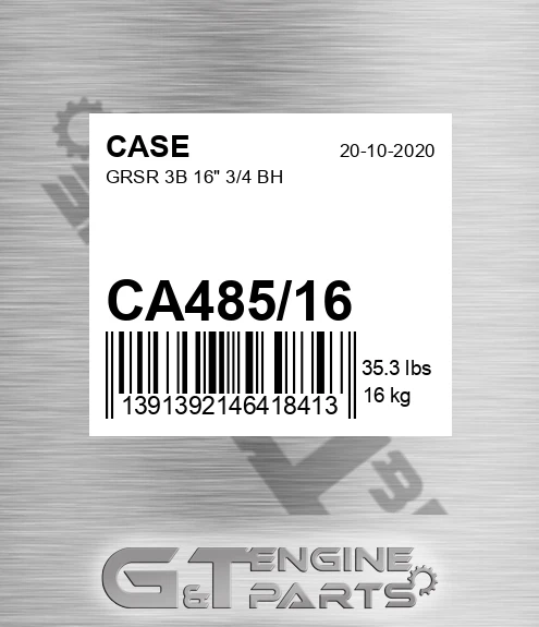 CA485/16 Grsr 3b 16" 3/4 Bh for CASE