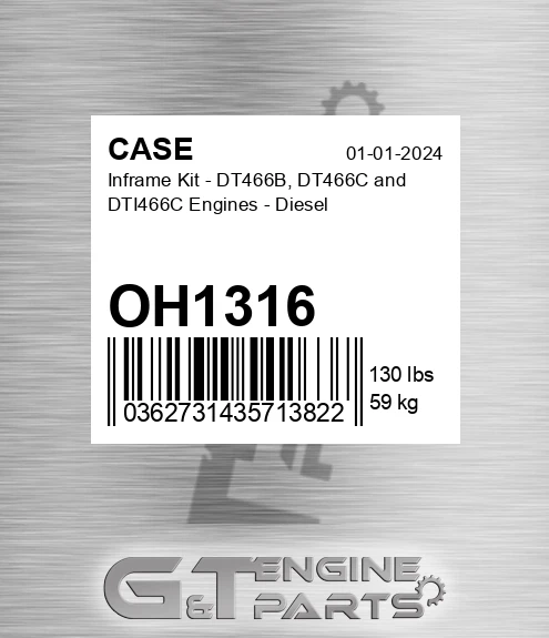 OH1316 Inframe Kit - Dt466b, Dt466c And Dti466c Engines - Diesel