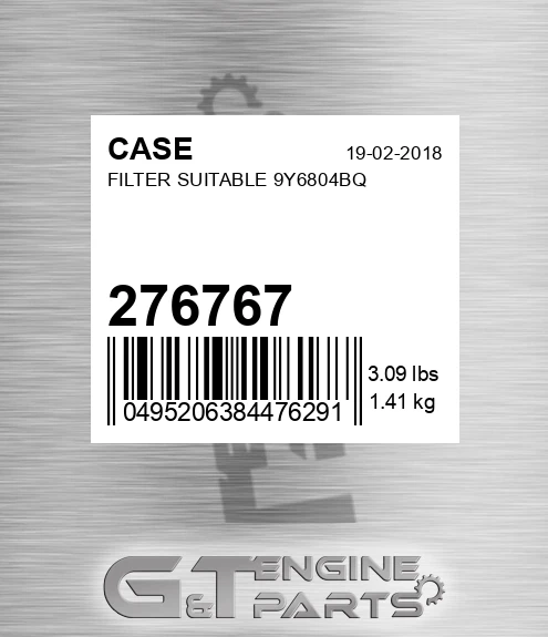276767 CASE Filter Suitable 9y6804bq