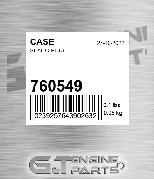 760549 CASE Seal O-ring