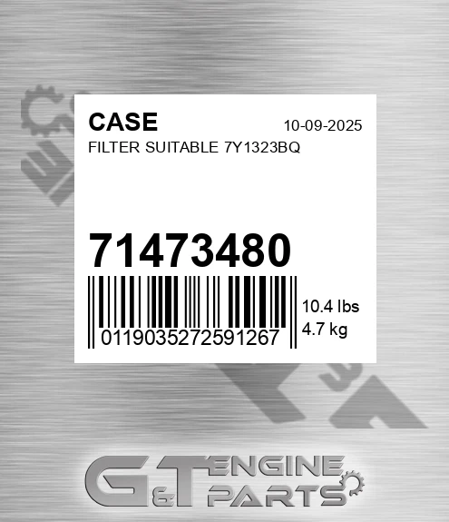 71473480 Filter Suitable 7y1323bq