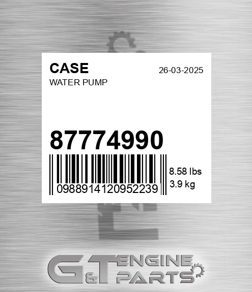 87774990 CASE Water Pump