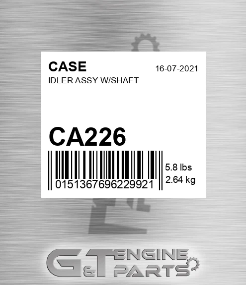 CA226 Idler Assy W/shaft
