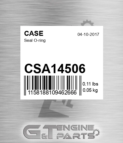 CSA14506 CASE Seal O-ring