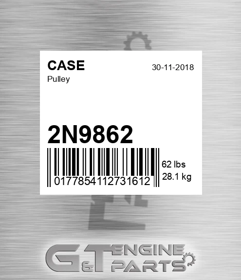 2N9862 CASE Pulley