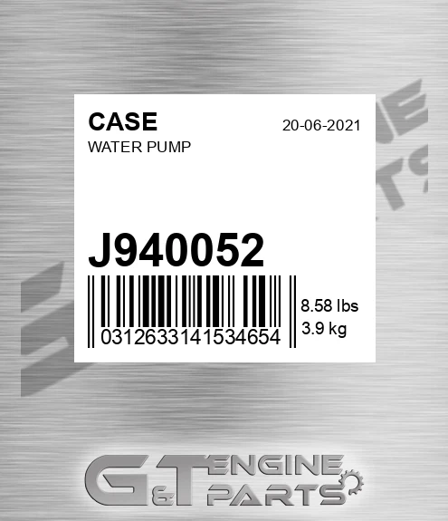 J940052 CASE Water Pump