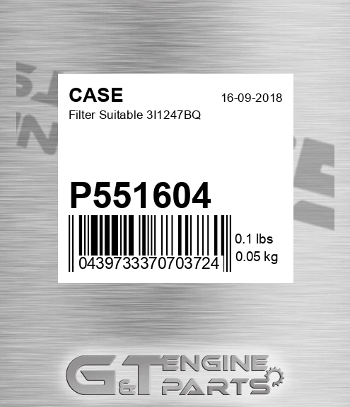 P551604 Filter Suitable 3i1247bq