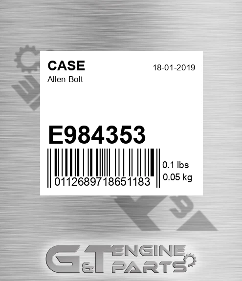E984353 Allen Bolt