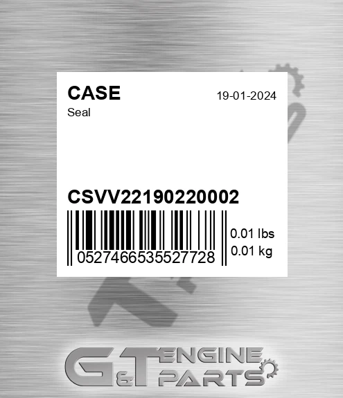 CSVV22190220002 Seal for CASE