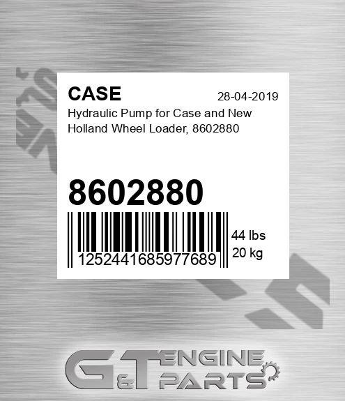 8602880 Hydraulic Pump For And New Holland Wheel Loader,