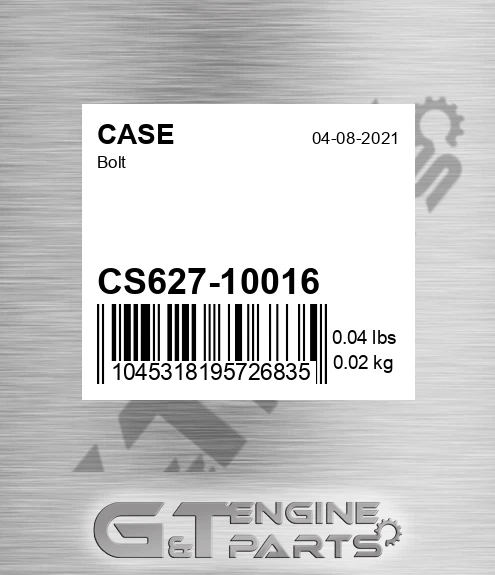CS627-10016 Bolt