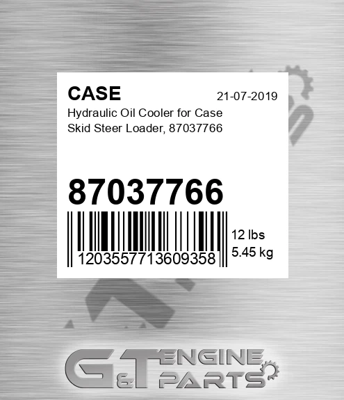 87037766 CASE Hydraulic Oil Cooler For Case Skid Steer Loader,