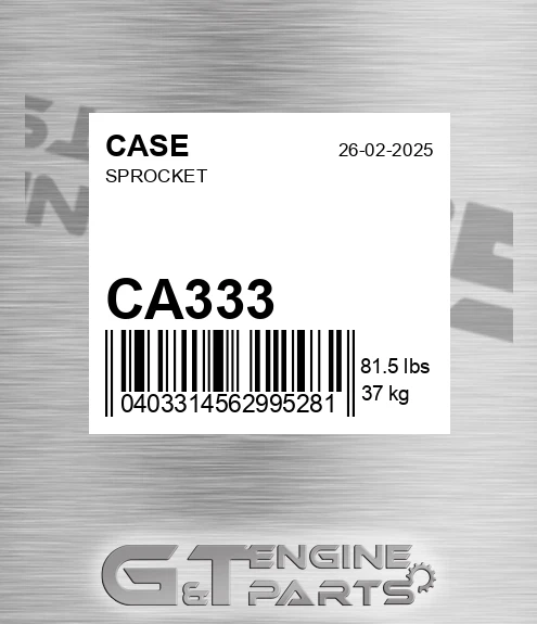 CA333 CASE Sprocket