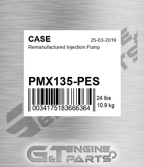 PMX135-PES Remanufactured Injection Pump