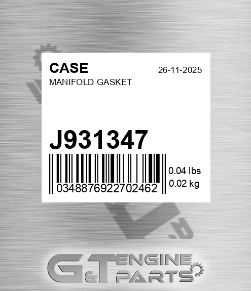 J931347 Manifold Gasket