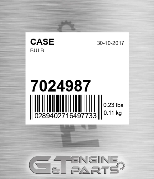 7024987 CASE Bulb