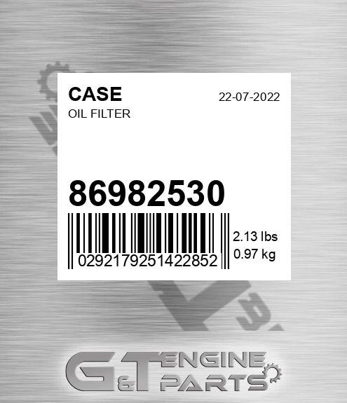 86982530 Oil Filter