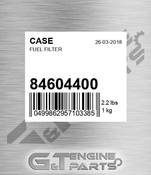 84604400 CASE Fuel Filter