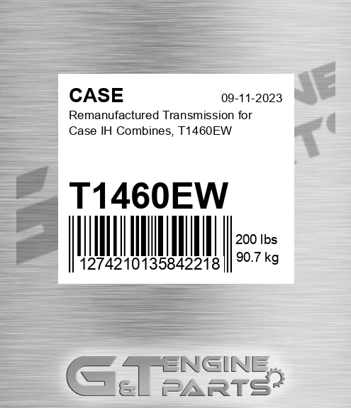 T1460EW Remanufactured Transmission For Ih Combines,