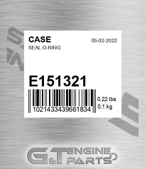 E151321 CASE Seal O-ring