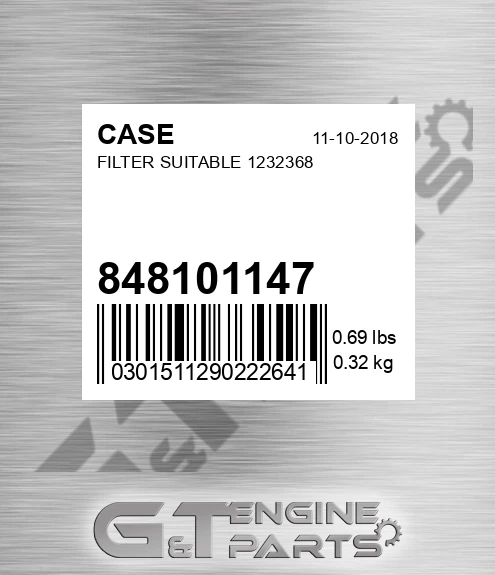 848101147 CASE Filter Suitable 1232368