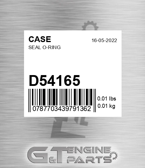 D54165 CASE Seal O-ring