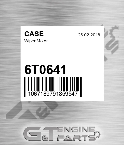 6T0641 Wiper Motor