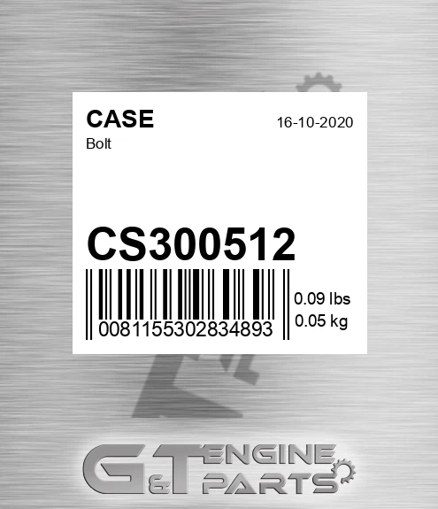 CS300512 CASE Bolt