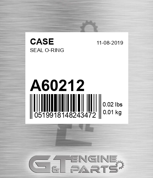 A60212 CASE Seal O-ring